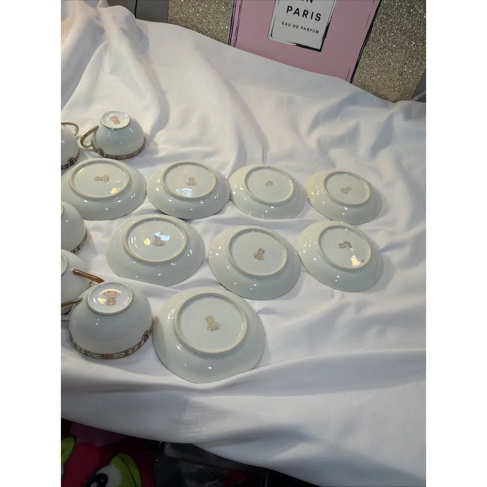 16 Pc Rare Noritake Nippon 1920's Vintage Serving Saucer & CupTea Victorian‎ 57